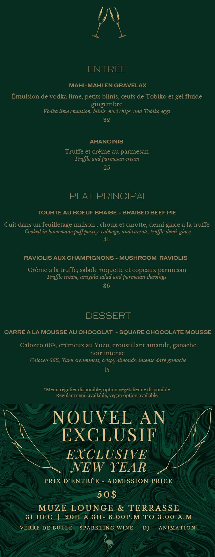 Une soirée épique au Muze Lounge & Terrasse pour le Nouvel An 2024