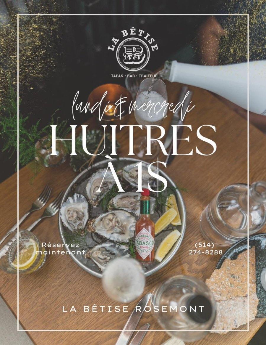 Meilleurs spéciaux sur les huîtres à Montréal