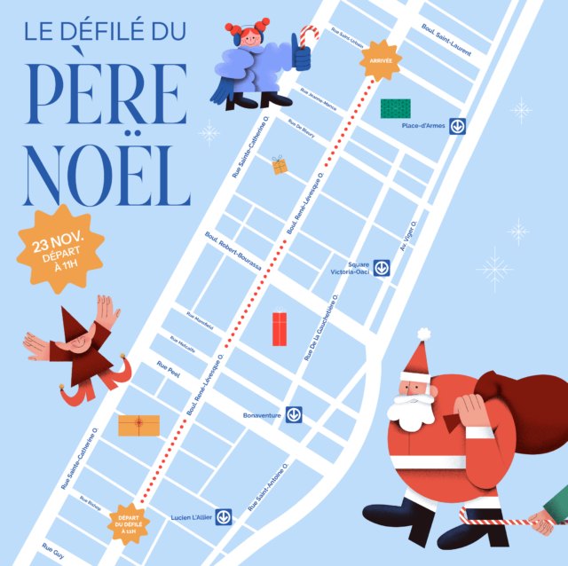 Défilé du père Noël - Montréal 2024