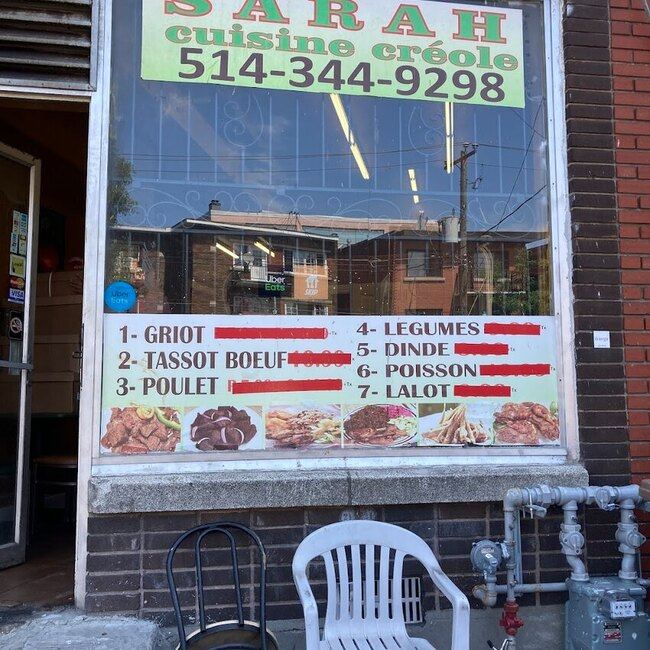 Sarah Cuisine Cr&eacute;ole -  Restaurants Near: H3S1J6