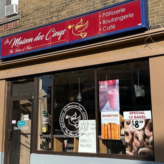 Caf&eacute; & P&acirc;tisserie - La Maison Des Cinqs - Restaurants pr&egrave;s de: H4V1S7