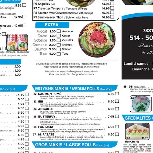 Inochi Express Montréal - Menu, avis & plus janvier 2026