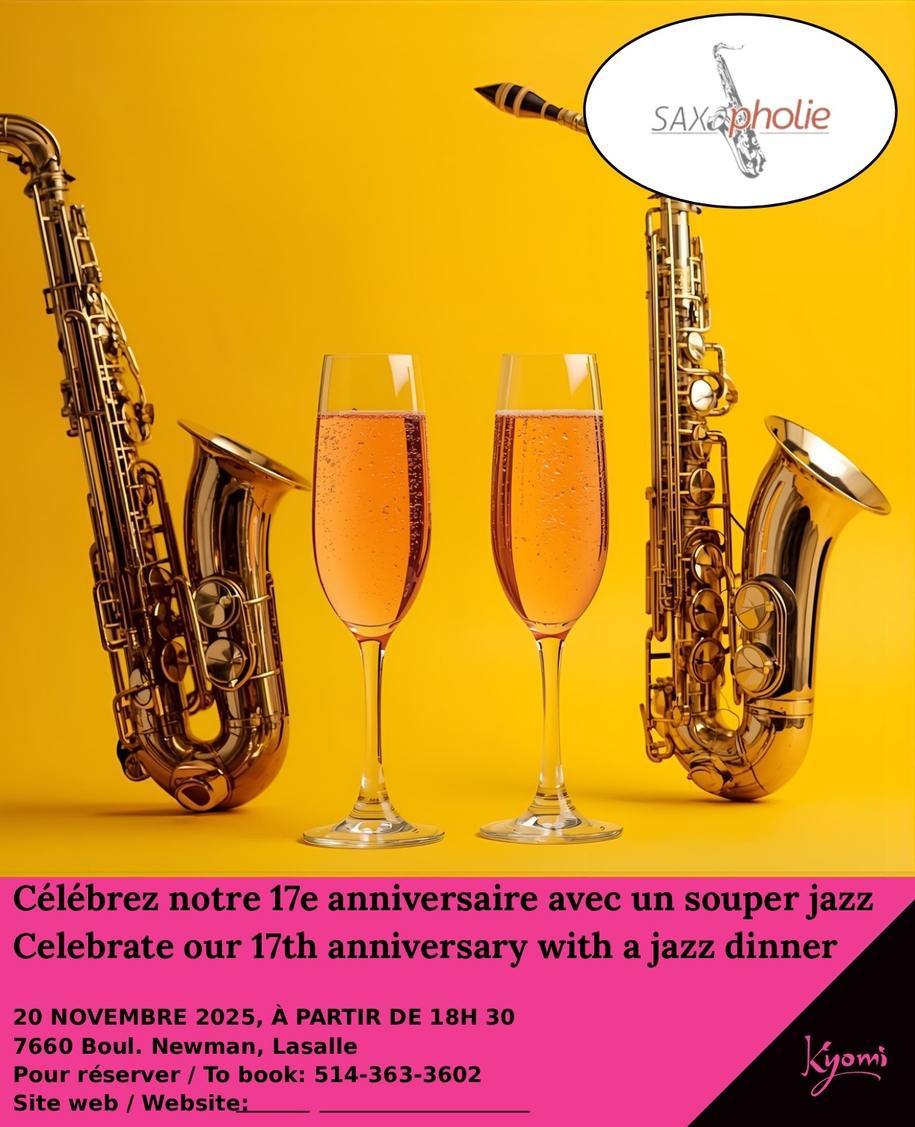 Celebrate Our 17th Anniversary with a Jazz Dinner at Kyomi - Event