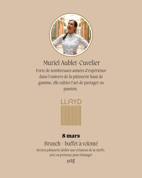 Montréal en Lumière au Lloyd - Brunch sucré avec Muriel Aublet-Cuvelier - Journée internationale des droits de la femme