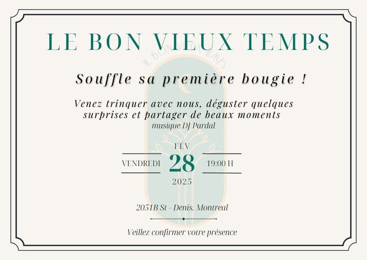 Fêter notre 1er anniversaire avec nous!