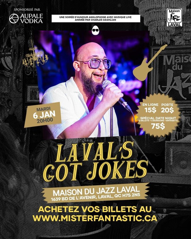 Comedy Night Laval Got Jokes at Maison du Jazz (House of Jazz)