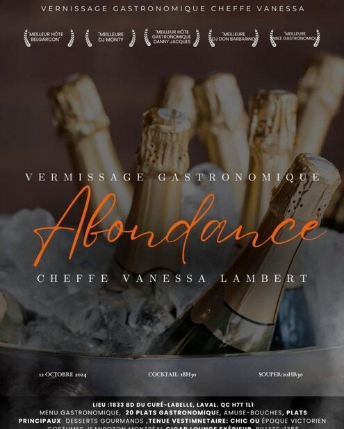 Vernissage Gastronomique Abondance avec cheffe Vanessa Lambert